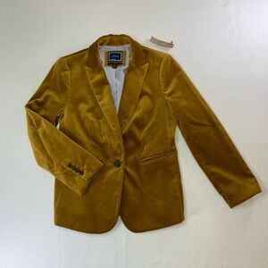 NWT J. Crew Parke Blazer Velvet Golden Brandy Gold J8979 Size 8P